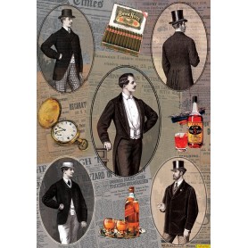 Papel de Arroz Gentleman 30x41cm