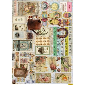 Papel de Arroz Etiquetas Vitange 30x41cm