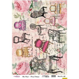 Papel de Arroz Silla y Sillones Vintage 30x41cm