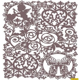 Stencil Sombras Fondo Cupido 25x30cm