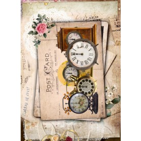 Papel de Arroz Cadence Relojes Post Card 30x41 cm Ref. 549