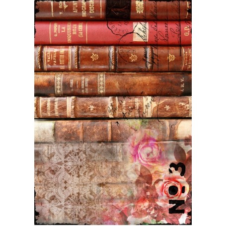 Papel de Arroz Cadence Libros Antiguos 30x41 cm Ref. 550