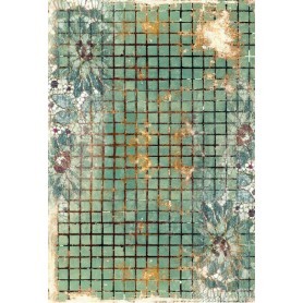 Papel de Arroz Cadence Teselas Verdes 30x41 cm Ref. 553