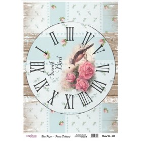 Papel de Arroz Cadence Reloj Sweet Bird 30x410 cm.