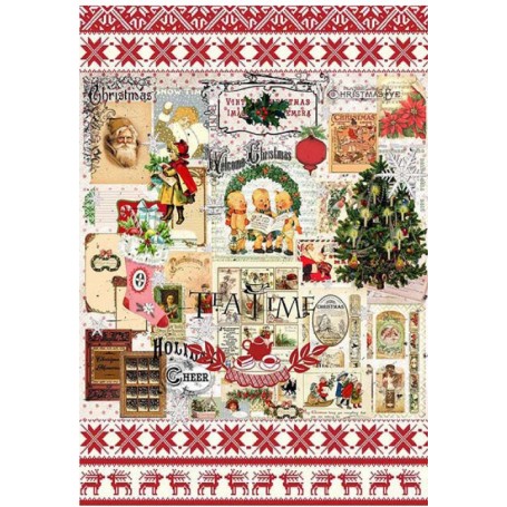 Papel de Arroz Cadence Tea Time Navidad 30x41 cm.