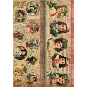 Papel de Arroz Cadence Cromos Navidad 30x41 cm.