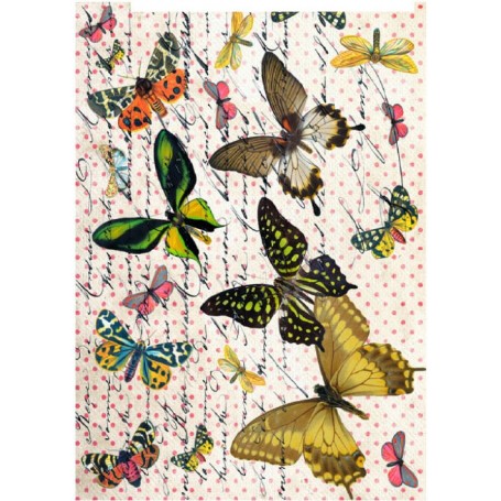 Papel de Arroz Cadence Mariposas 30x41 cm.