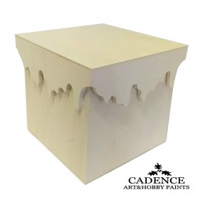 Caja Tapa Lágrimas Madera Cadence 22x22x20 cm. Ref. 886040