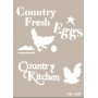 Stencil Country Fresh  Eggs 21x30 cm.