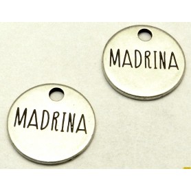 Chapa Madrina, 19mm, Pase 2mm