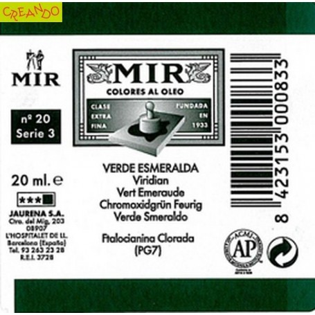 MIR  VERDE ESMERALDA 20 ml