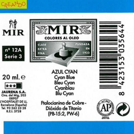 MIR  AZUL CYAN 20 ml