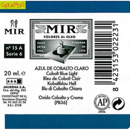 MIR  AZUL DE COBALTO CLARO 20 ml