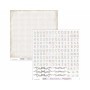 Papel scrapbooking Dayka "Abecedario y lunares marrones" 30,5x31,5 cm