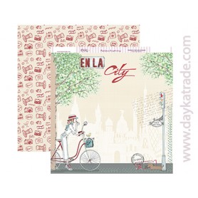 Papel scrapbooking Dayka "En la ciudad, viajes y vacaciones" 30,5x31,5 cm