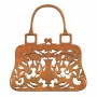 Set 2 Siluetas madera Bolso 10x10 cm