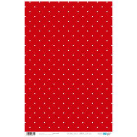 Papel Cartonaje Lunar Blanco Fondo Rojo 48x32 cm 120 gr Ref. PFY615