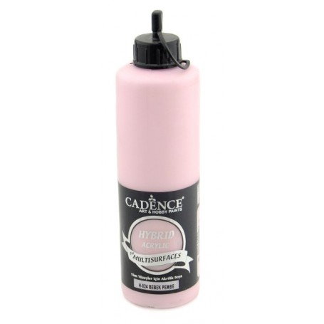 Pintura Acrílica Multisuperficie Hybrid Rosa Bebé 500 ml Ref. H024G