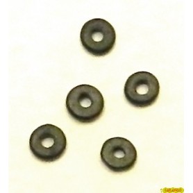 Ceramica Circular Plana Negro Diametro 9mm Pase 2mm (10 Unidades)