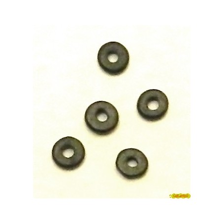 Ceramica Circular Plana Negro Diametro 9mm Pase 2mm (10 Unidades)