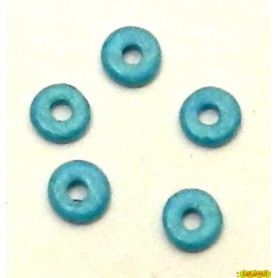 Ceramica Circular Plana Azul Diametro 9mm Pase 2mm (10 Unidades)