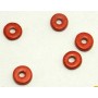 Ceramica Circular Plana Roja Diametro 9mm Pase 2mm (10 Unidades)