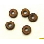 Ceramica Circular Plana Marron Diametro 9mm Pase 2mm (10 Unidades)