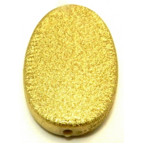 Abalorio Oro, 50x30mm, Pase 15mm