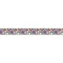 Cuero Estampado 13mm Flores Tonos Grises (Tira 17cm.)
