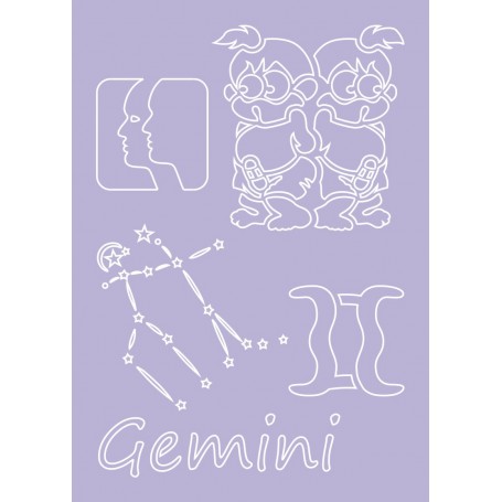 STENCIL GEMINIS  29.7X21cm
