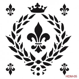 Plantilla Stencil Flor De Lis 25x25 cm