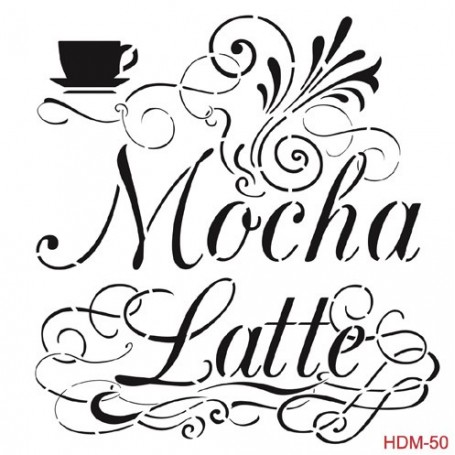 Plantilla Stencil Mocha Latte 25x25 cm