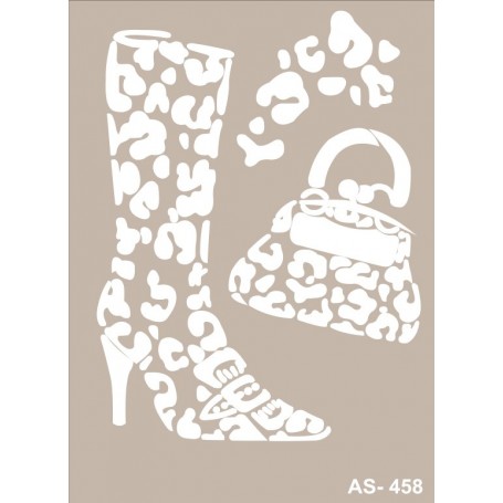 Plantilla Stencil Botas Leopardo 21x30 cm