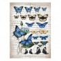 Papel de Arroz Cadence Mariposa Azules 30x41cm