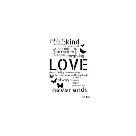 Plantilla Stencil Cadence Lover Never Ends 21x30cm