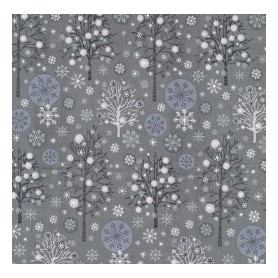 Tela Patchwork Americano Seasons Greetings 100% Algodón Gris 110cm de ancho. Se vende de 10 en 10 CM.