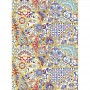 Papel de Arroz Plata Cadence Ethnic  30x41 cm Tonos Azules y Verdes
