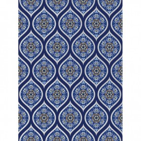 Papel de Arroz Oro Cadence Ethnic Azul y Rojo 30x41 cm