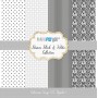 Coleccion Basicos Black & White Collection 12 papeles Scrapbooking 30x30cm dos caras