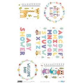 Papel De Arroz Hello Baby 33x54cm