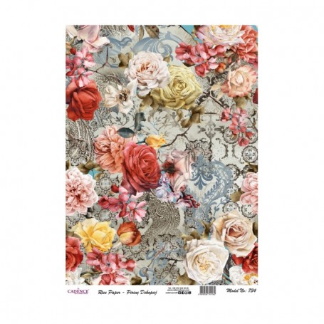 Papel de Arroz Cadence Collage Flores 30x41cm