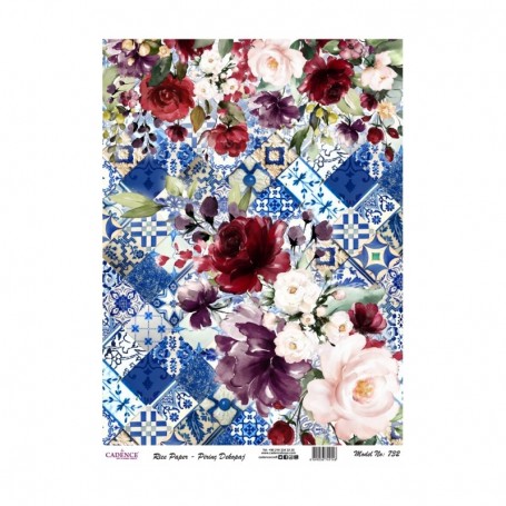 Papel de Arroz Cadence Collage Flores 30x41cm