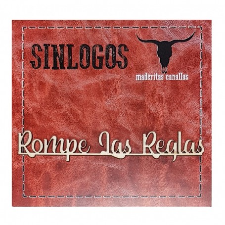 Silueta Canalla "Rompe Las Reglas" 14x10cm