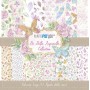 Coleccion Piu Bella Aquarella 12 papeles Scrapbooking 30x30cm dos caras