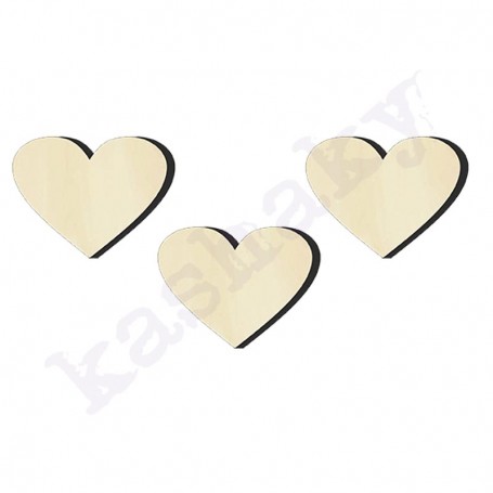 Corazones Chopo Lisos Anchos 7x5´5cm