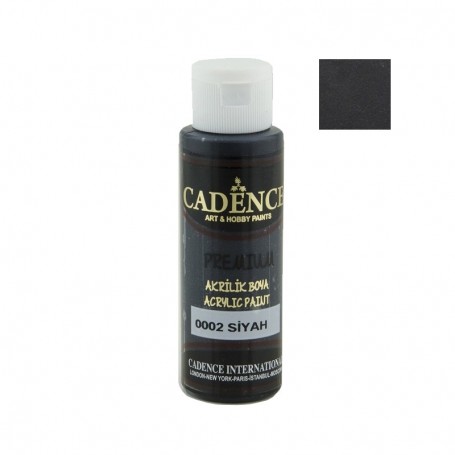 Pintura Acrílica Premium NEGRO Cadence 70ml.