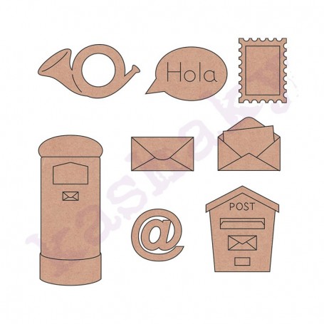 CONJUNTO CORREOS MINI 7x5 CM APROX