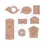 CONJUNTO CORREOS MINI 7x5 CM APROX