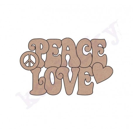 PALABRA «PEACE/LOVE» 23'5x14'5 cm