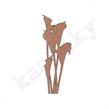 silueta calas 57´5x21 cm